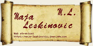 Maja Leškinović vizit kartica